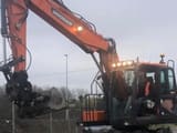 2019 Doosan DX140W-5 wheel excavator, front view