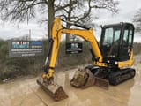 2021 JCB 8026 CTS mini excavator, side profile view