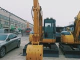 Komatsu PC78US-6 mini excavator, front view
