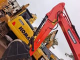 2022 Doosan DX140 mini excavator boom and bucket view