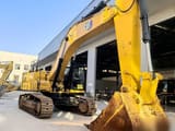 2021 Caterpillar 350 crawler excavator, front three-quarter view