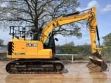 2023 JCB 140X LC crawler excavator, side profile view