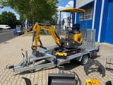 Berger Kraus BK1000JS mini excavator on trailer