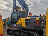 2021 Volvo EC140 crawler excavator, rear three-quarter view