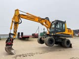2008 Hyundai R140W-7A wheel excavator, side profile view