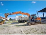 Doosan DX140LC-5 crawler excavator, side view