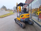 XCMG XE27E mini excavator, rear three-quarter view