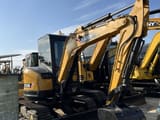 2023 Sany SY35U mini excavator, front three-quarter view