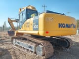 2022 Komatsu PC300 crawler excavator, rear three-quarter view