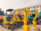 2024 Komatsu PC30MR mini excavator, front three-quarter view