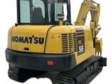 2022 Komatsu PC58 crawler excavator rear three-quarter view