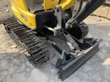 2022 Yanmar VIO 17 mini excavator front blade and track view