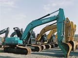 2019 Kobelco SK210 crawler excavator, side profile view