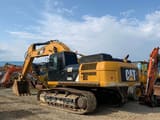 2020 Caterpillar 336D2 crawler excavator, rear three-quarter view