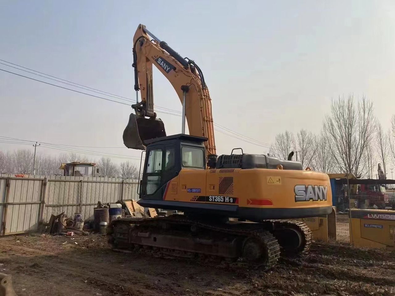 2019 Sany SY365 H-9 crawler excavator, rear three-quarter view