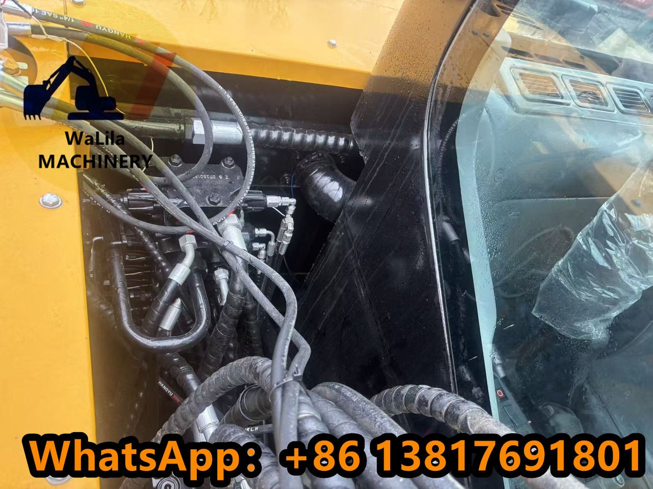 2023 Sany SY75 mini excavator engine compartment view