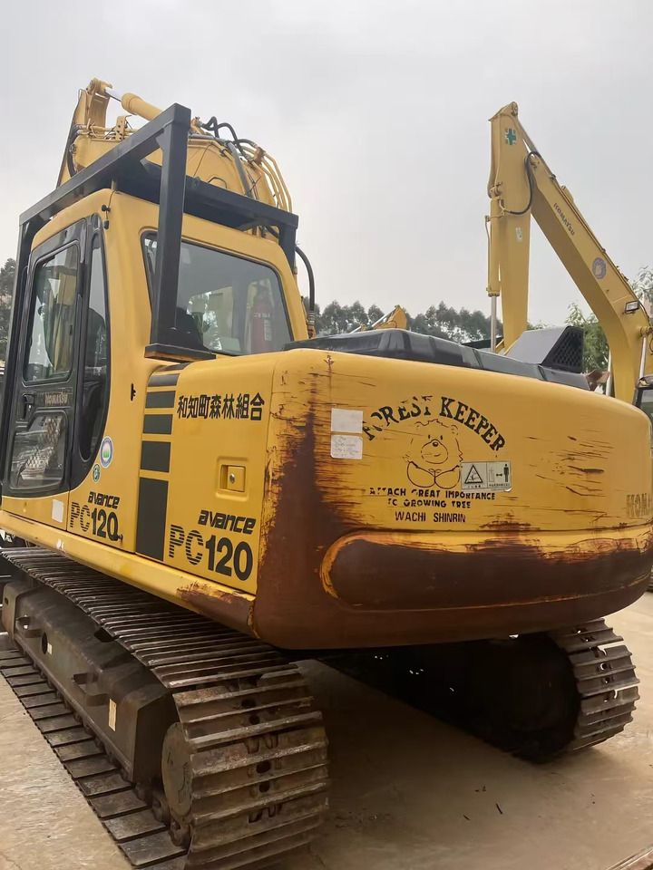 2021 Komatsu PC120 Avance crawler excavator, rear three-quarter view