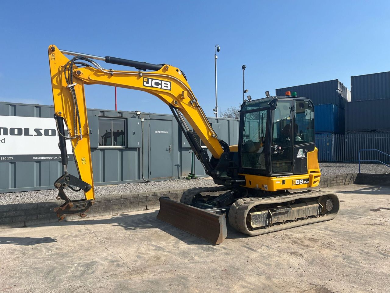 2022 JCB 86C-2 mini excavator, side view 2022 JCB 86C-2 mini excavator, side view