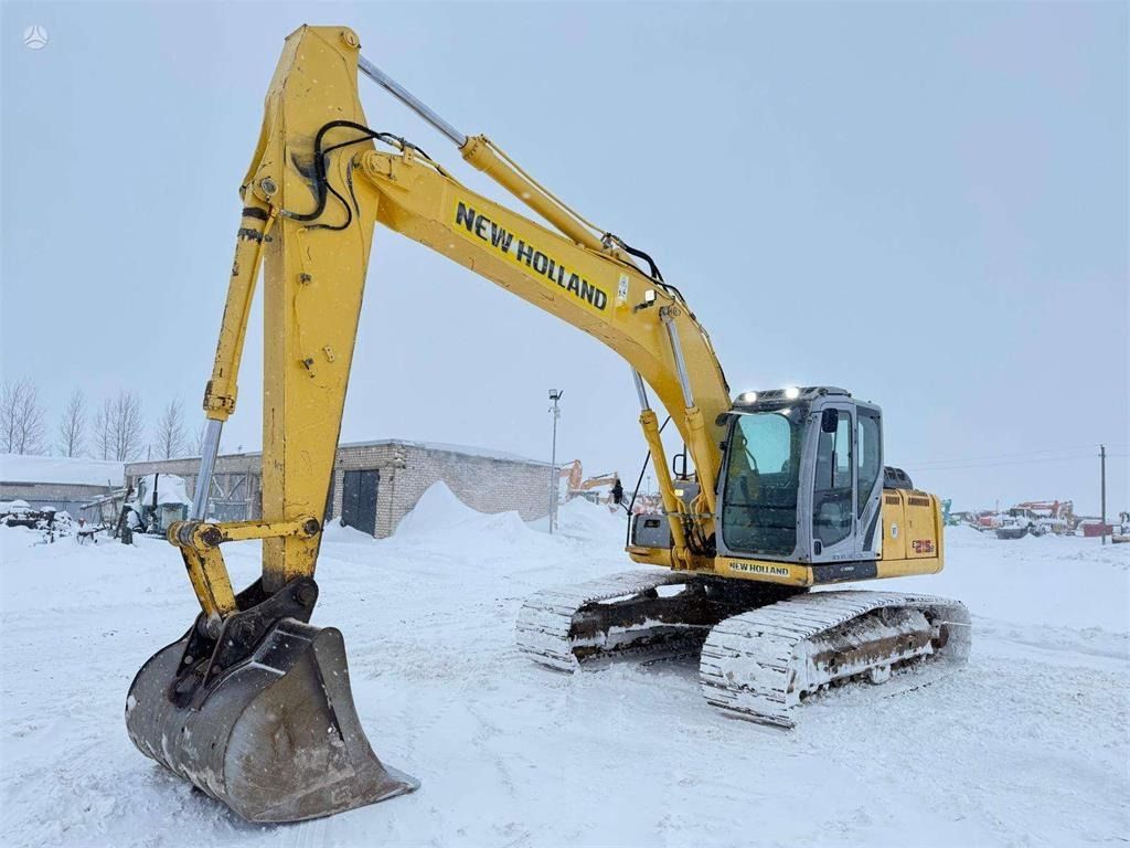 2011 New Holland E215B LC crawler excavator, front three-quarter view