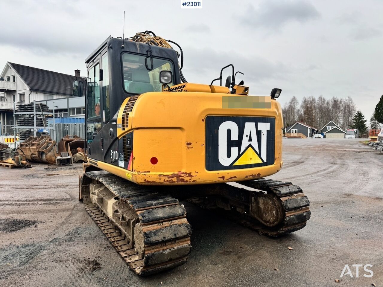 2011 Caterpillar 311D LRR crawler excavator, rear view