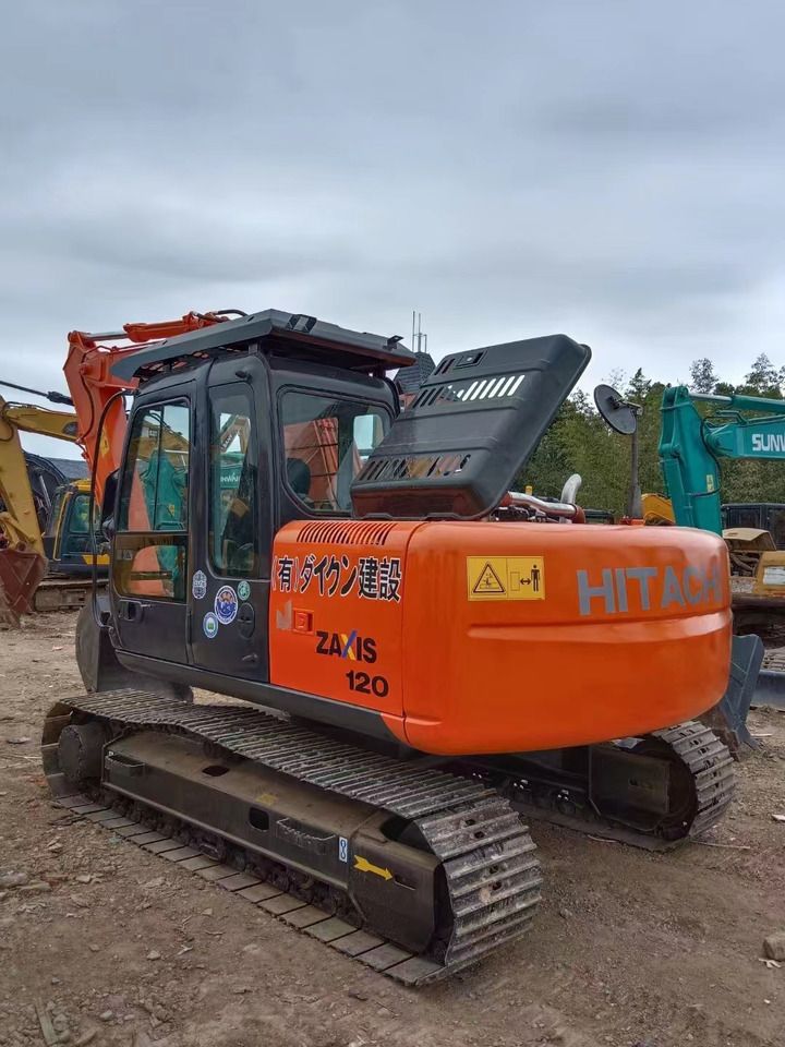 2020 Hitachi Zaxis 120 crawler excavator, rear three-quarter view 2020 Hitachi Zaxis 120 crawler excavator, rear three-quarter view