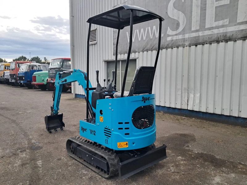 2025 JPC KV12 mini excavator, rear three-quarter view