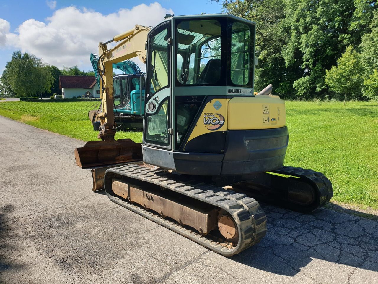 2007 Yanmar VIO75 A mini excavator, rear three-quarter view