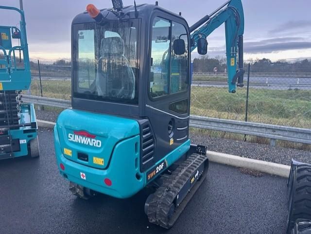 2025 Sunward SWE20F mini excavator, rear three-quarter view 2025 Sunward SWE20F mini excavator, rear three-quarter view