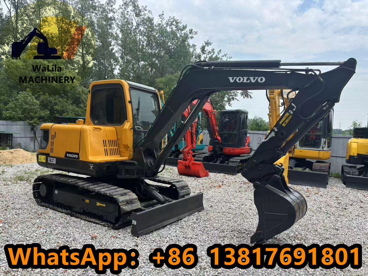 2023 Volvo EC55D mini excavator, side profile view 2023 Volvo EC55D mini excavator, side profile view