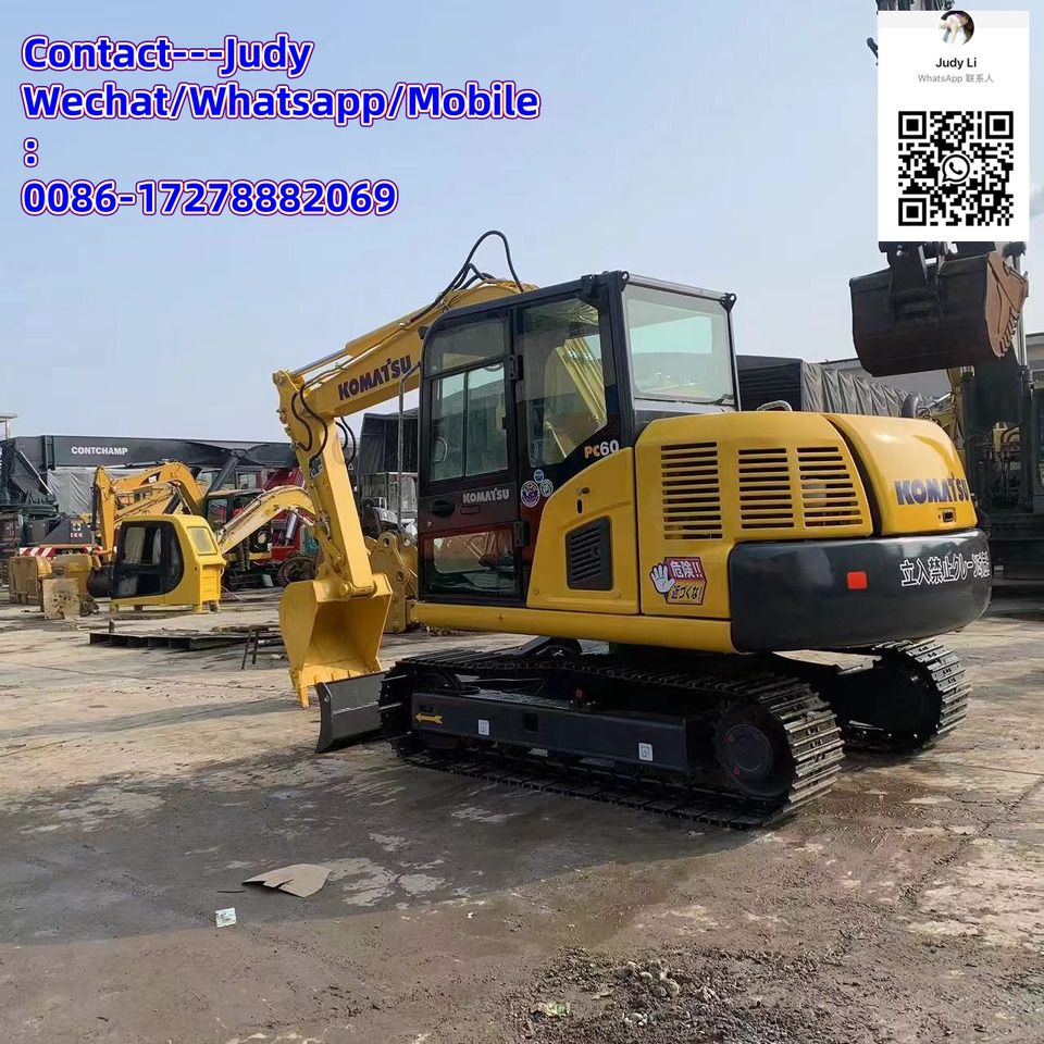 2021 Komatsu PC60 excavator, rear three-quarter view 2021 Komatsu PC60 excavator, rear three-quarter view