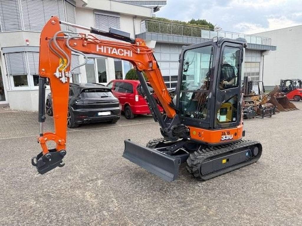 2025 Hitachi ZX33U-6 mini excavator, front three-quarter view 2025 Hitachi ZX33U-6 mini excavator, front three-quarter view