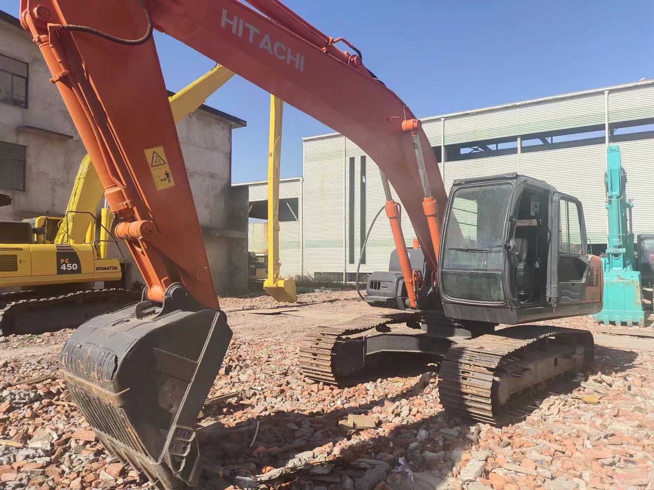 2018 Hitachi ZX200 crawler excavator, front three-quarter view 2018 Hitachi ZX200 crawler excavator, front three-quarter view