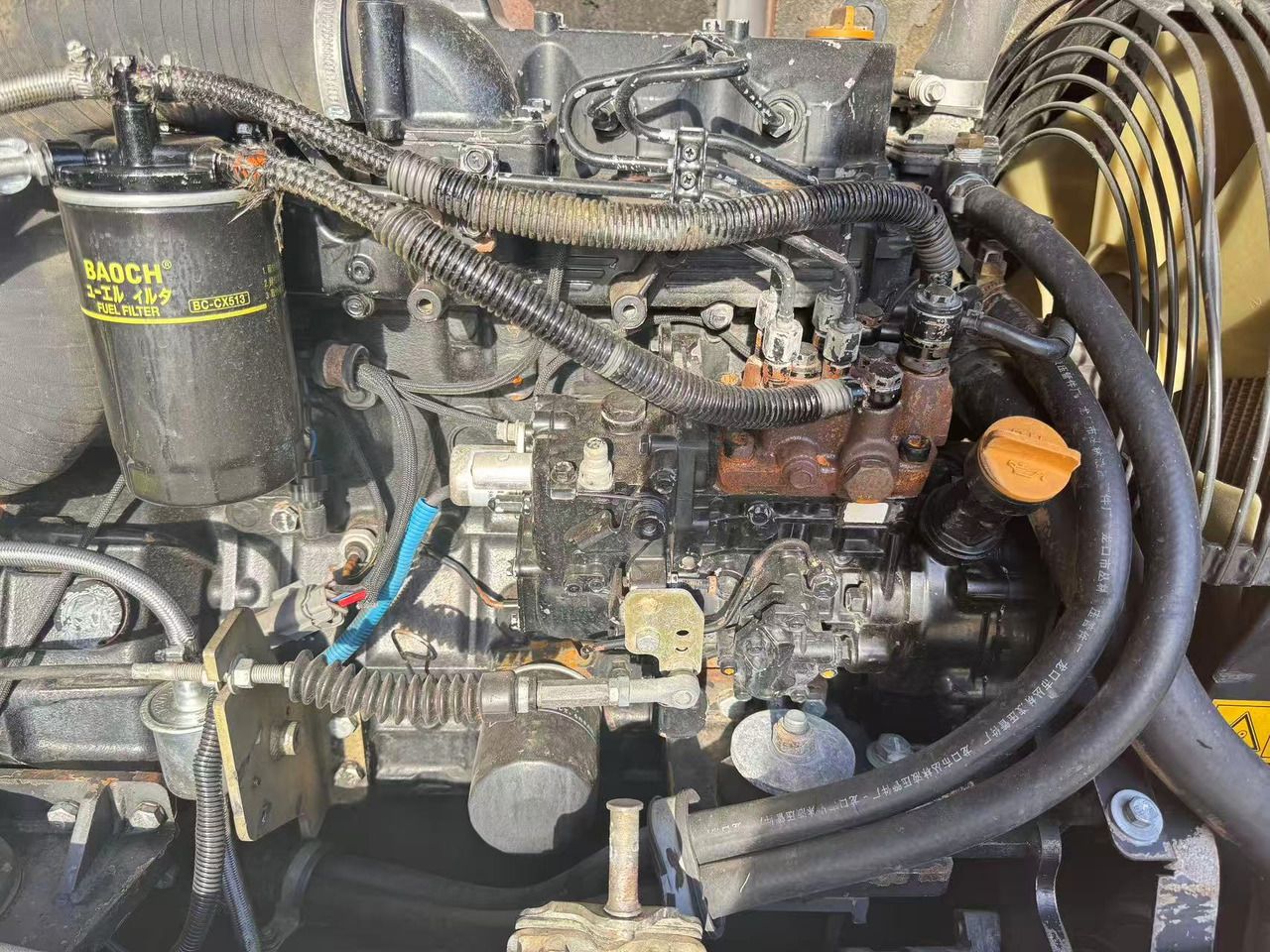 2022 Doosan DX60 mini excavator engine bay view 2022 Doosan DX60 mini excavator engine bay view