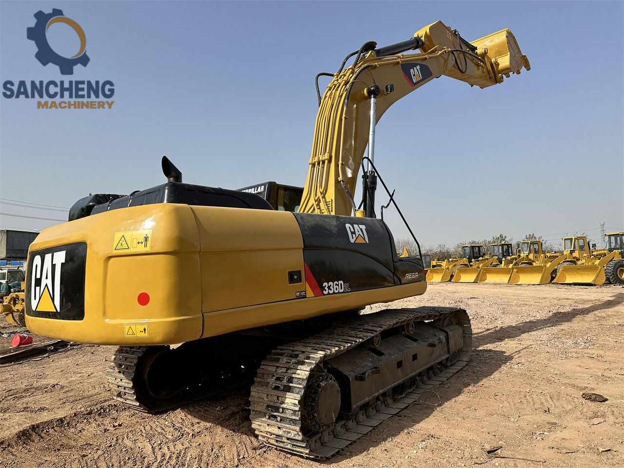 2023 Caterpillar 336D2L crawler excavator rear three-quarter view 2023 Caterpillar 336D2L crawler excavator rear three-quarter view