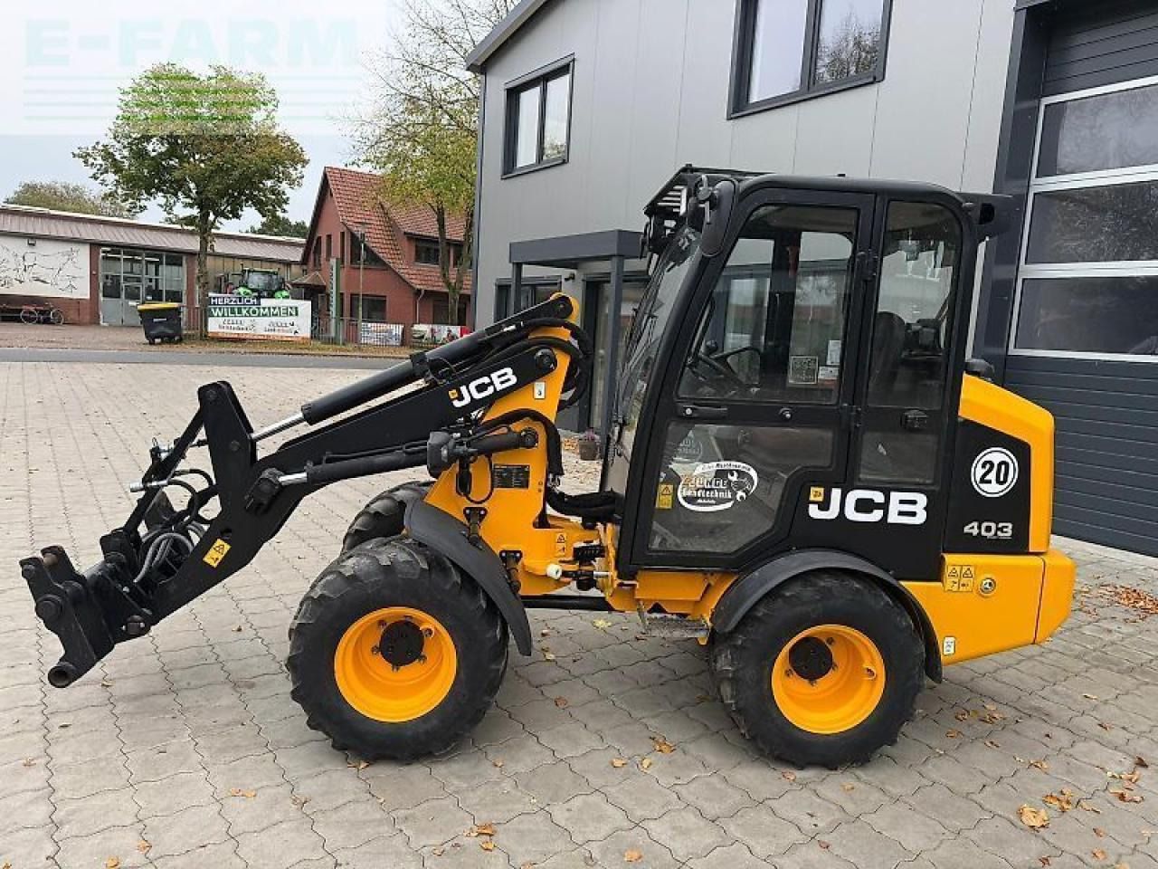 2022 JCB 403 Smart Power High Lift mini excavator, side view