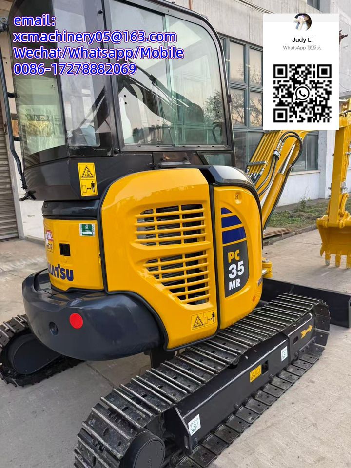 2021 Komatsu PC35 MR mini excavator, rear three-quarter view 2021 Komatsu PC35 MR mini excavator, rear three-quarter view