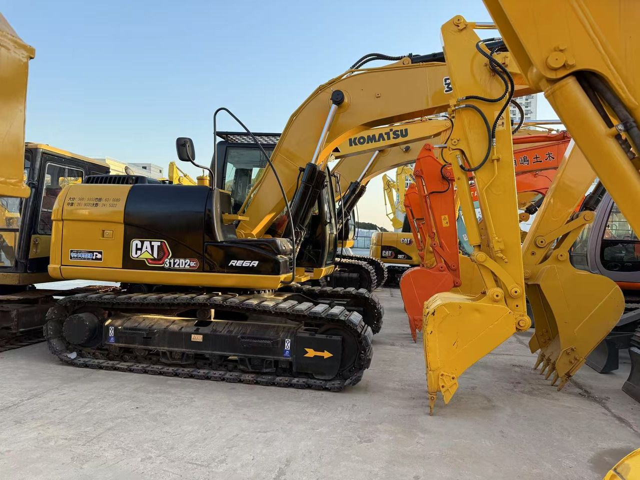 2019 Caterpillar 312D2 GC crawler excavator, side view 2019 Caterpillar 312D2 GC crawler excavator, side view