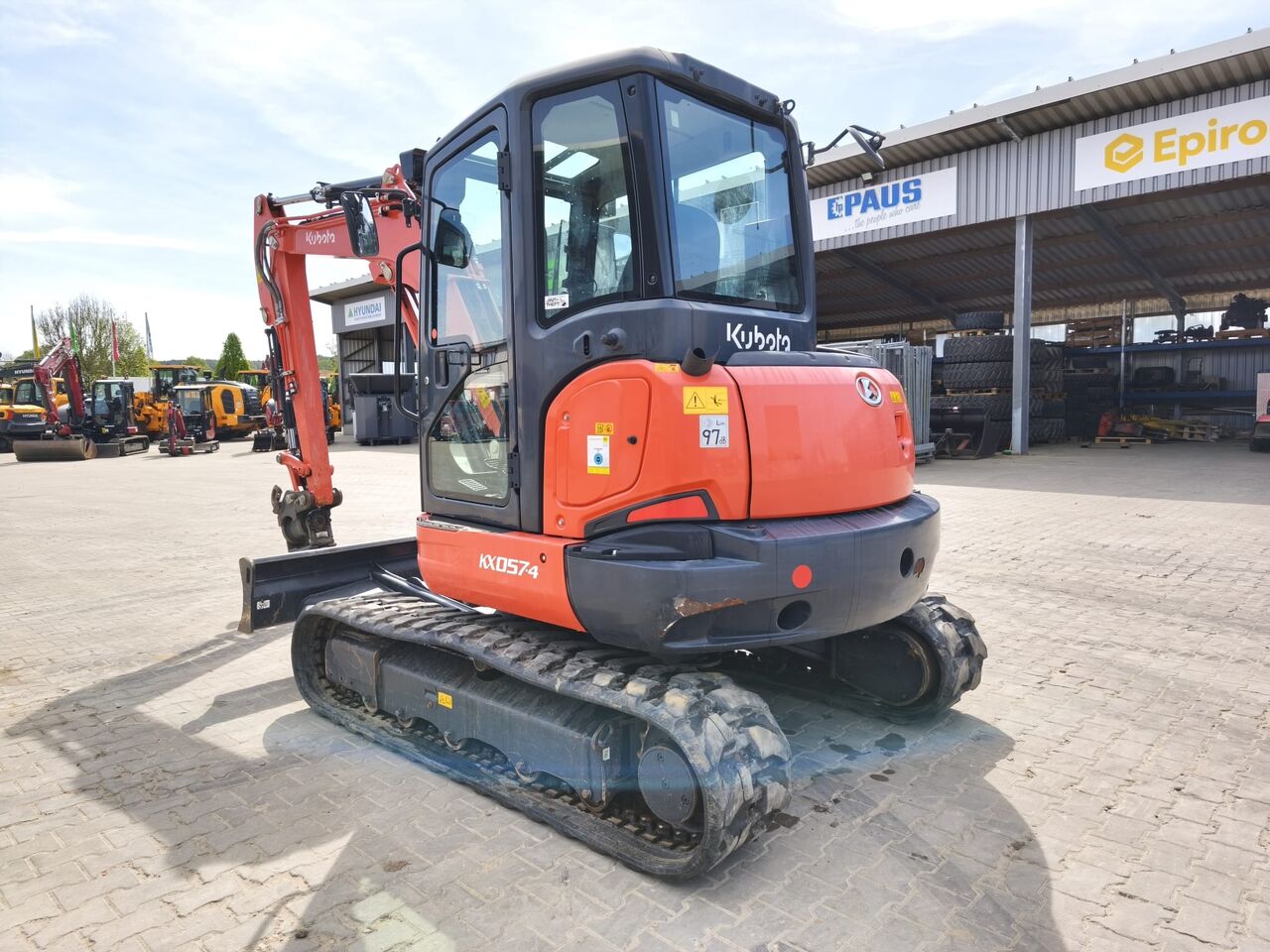 2020 Kubota KX057-4 mini excavator, rear three-quarter view 2020 Kubota KX057-4 mini excavator, rear three-quarter view