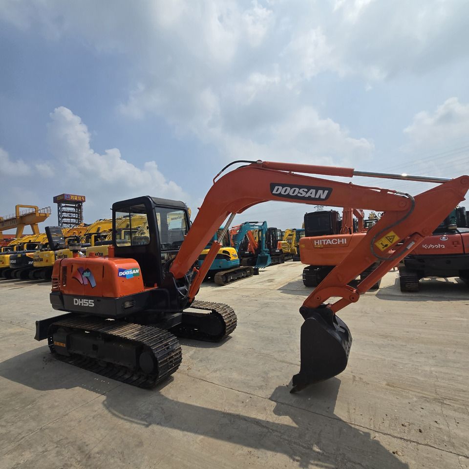 2021 Doosan DH55 mini excavator, side view