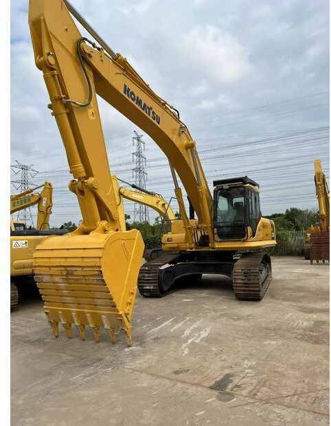 2020 Komatsu PC350 crawler excavator, front three-quarter view