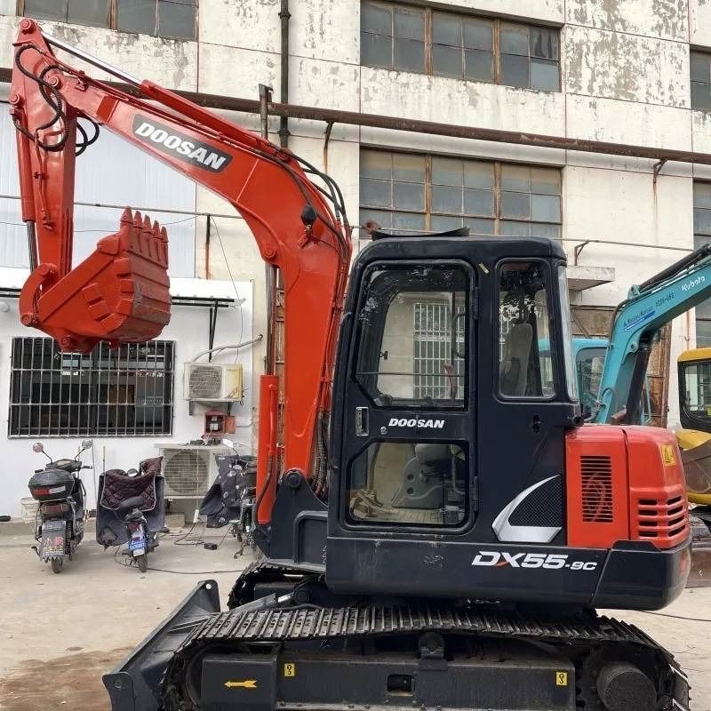 2022 Doosan DX55-9C mini excavator side view