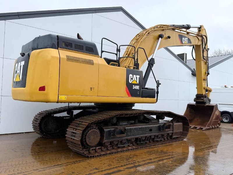 2013 Caterpillar 349E crawler excavator, rear three-quarter view