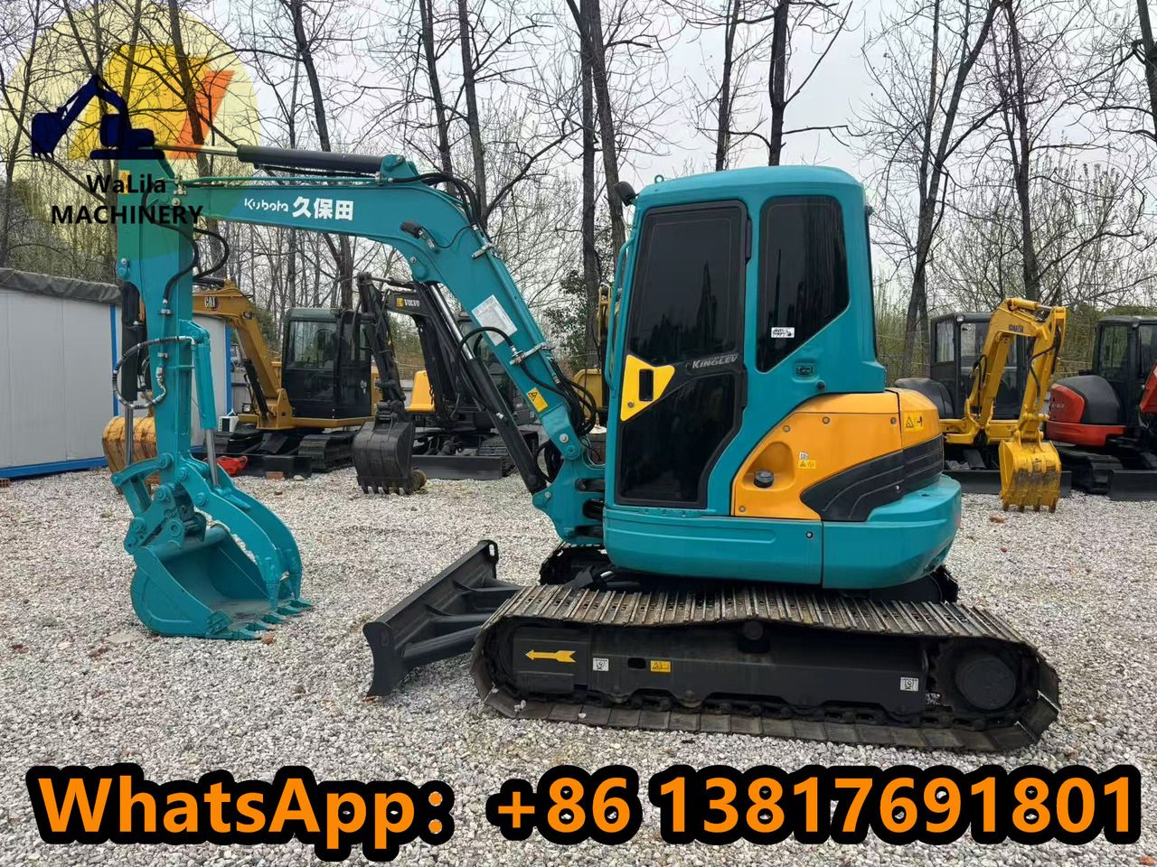 2022 Kubota KX161 mini excavator, side view 2022 Kubota KX161 mini excavator, side view