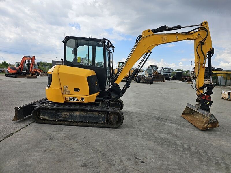 2017 JCB 57C-1 mini excavator, side view