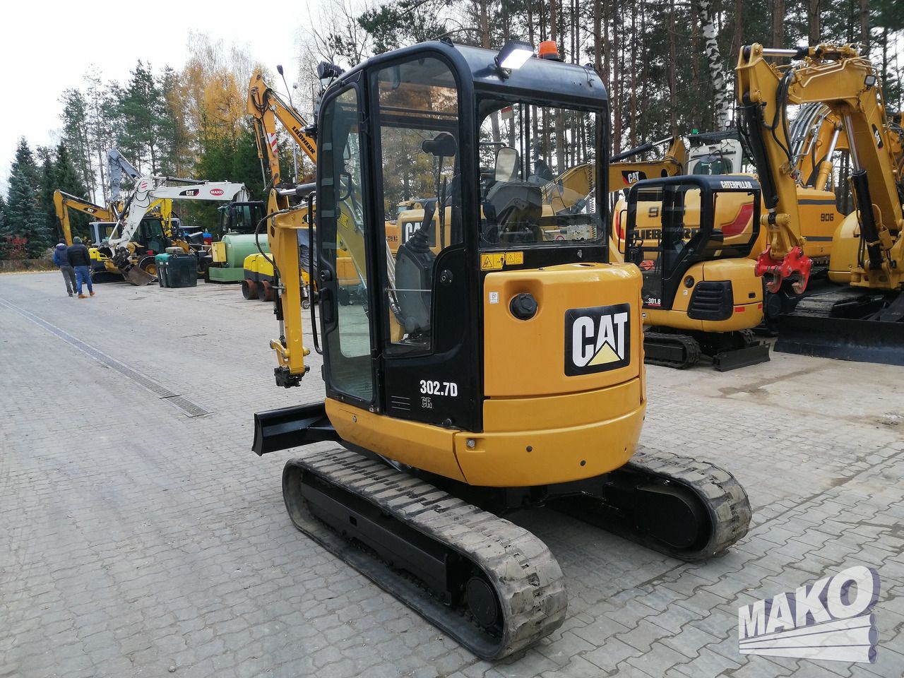2014 Caterpillar 302.7DCR crawler excavator, rear three-quarter view 2014 Caterpillar 302.7DCR crawler excavator, rear three-quarter view