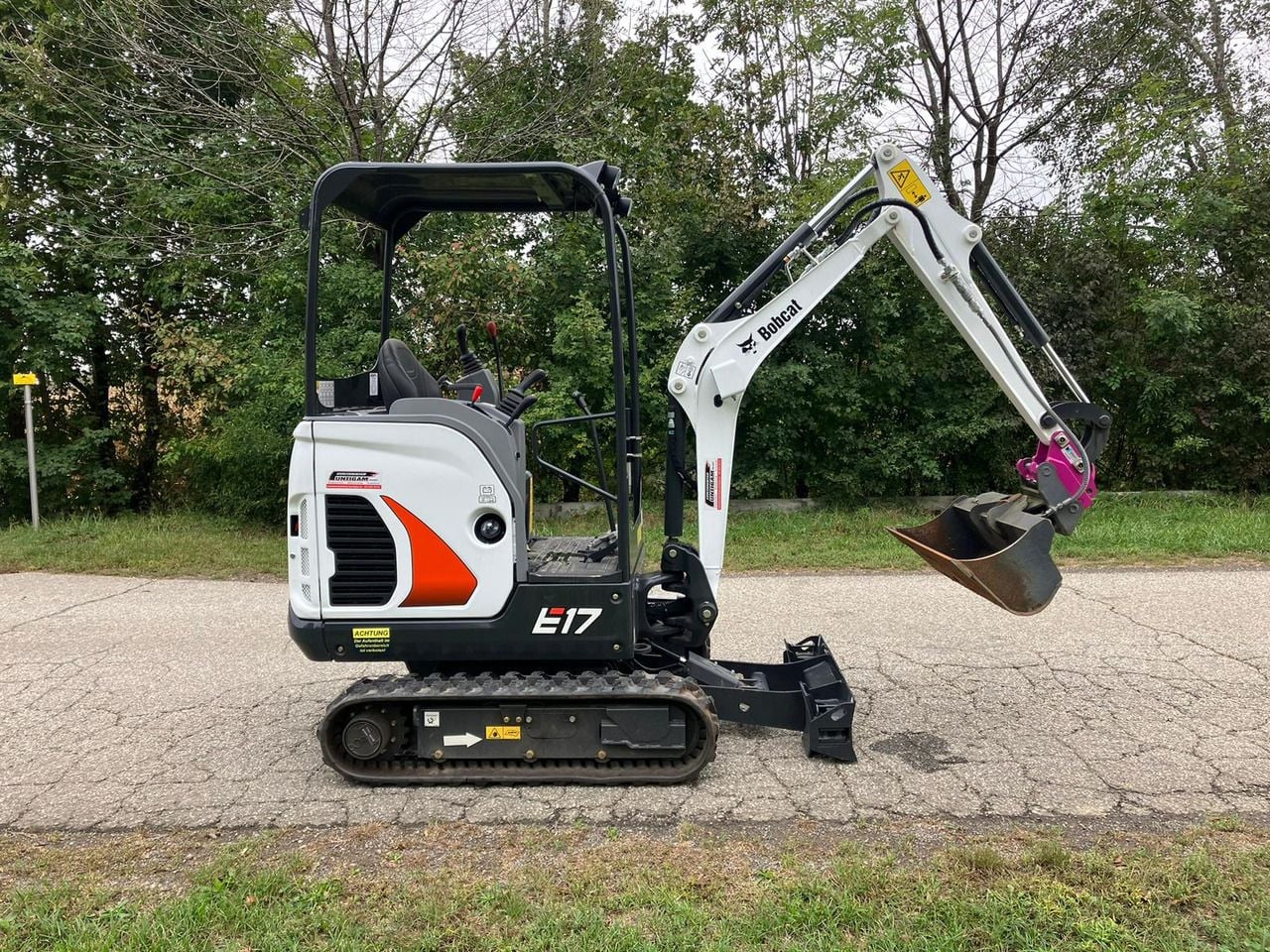 2022 Bobcat E17 mini excavator, side view