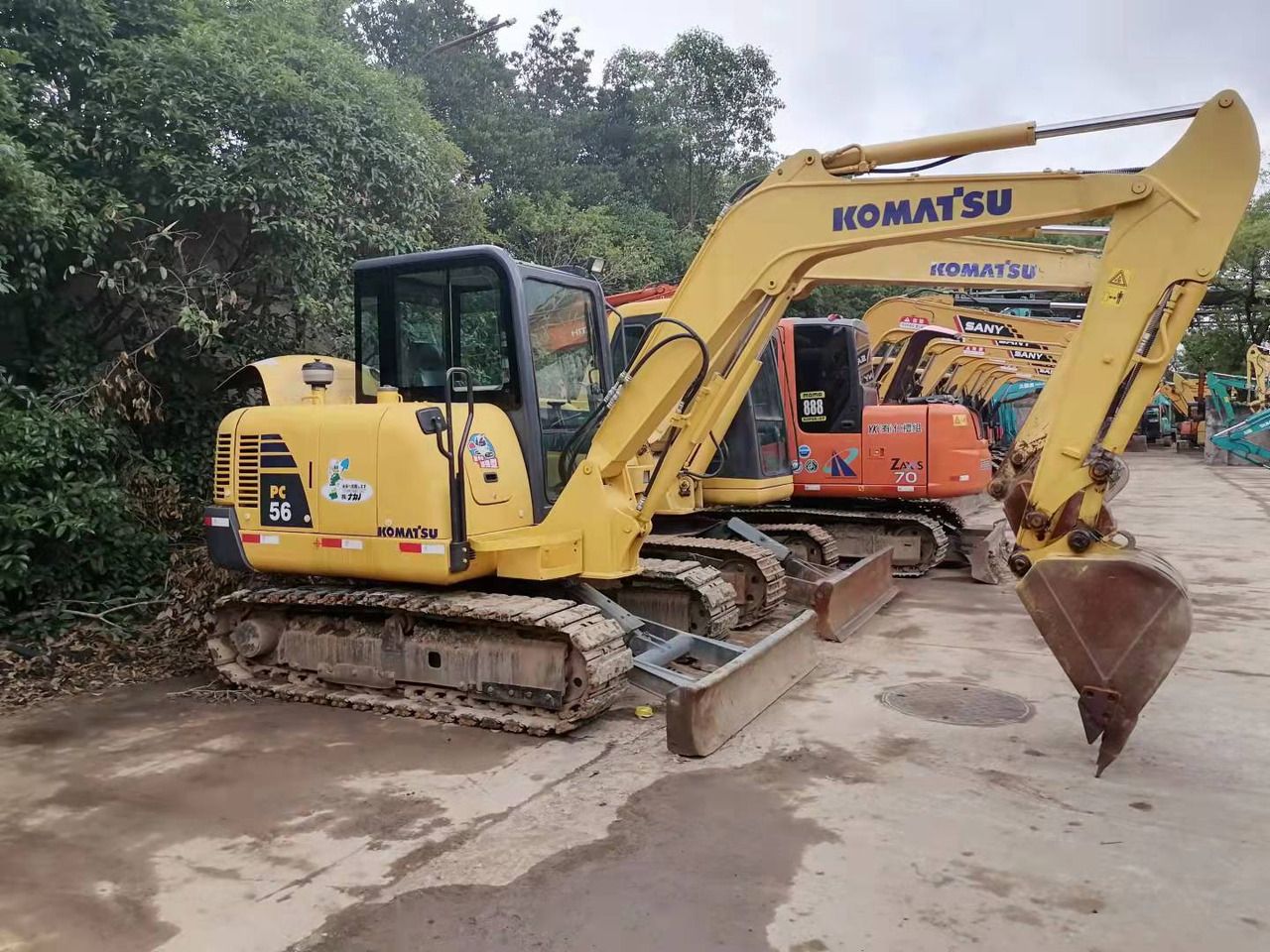 2016 Komatsu PC56-7 mini excavator, side view 2016 Komatsu PC56-7 mini excavator, side view