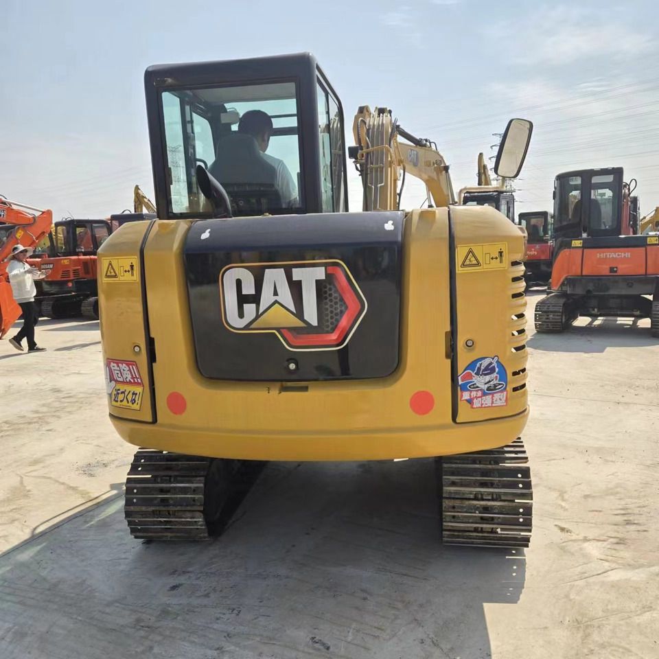 2022 Caterpillar 305.5E2 mini excavator, rear view