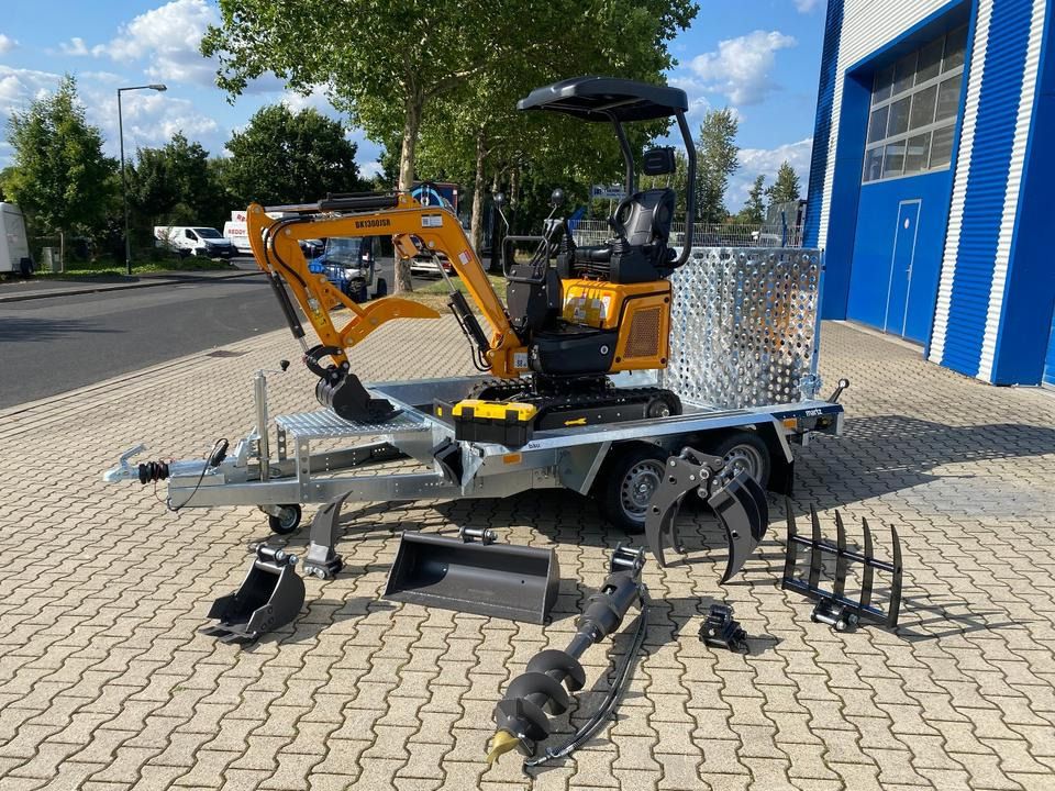 2026 Berger Kraus BK1300JSR mini excavator on trailer with attachments 2026 Berger Kraus BK1300JSR mini excavator on trailer with attachments