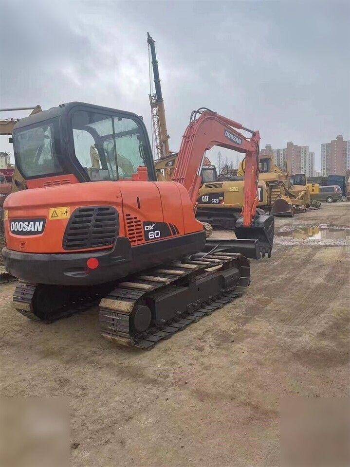 2020 Doosan DX60 crawler excavator, rear three-quarter view